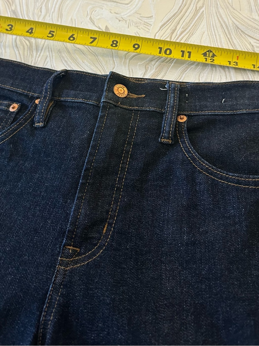 J. Crew Denim Women's Straight-Leg Jeans in Dark Blue - Picture 5 of 5